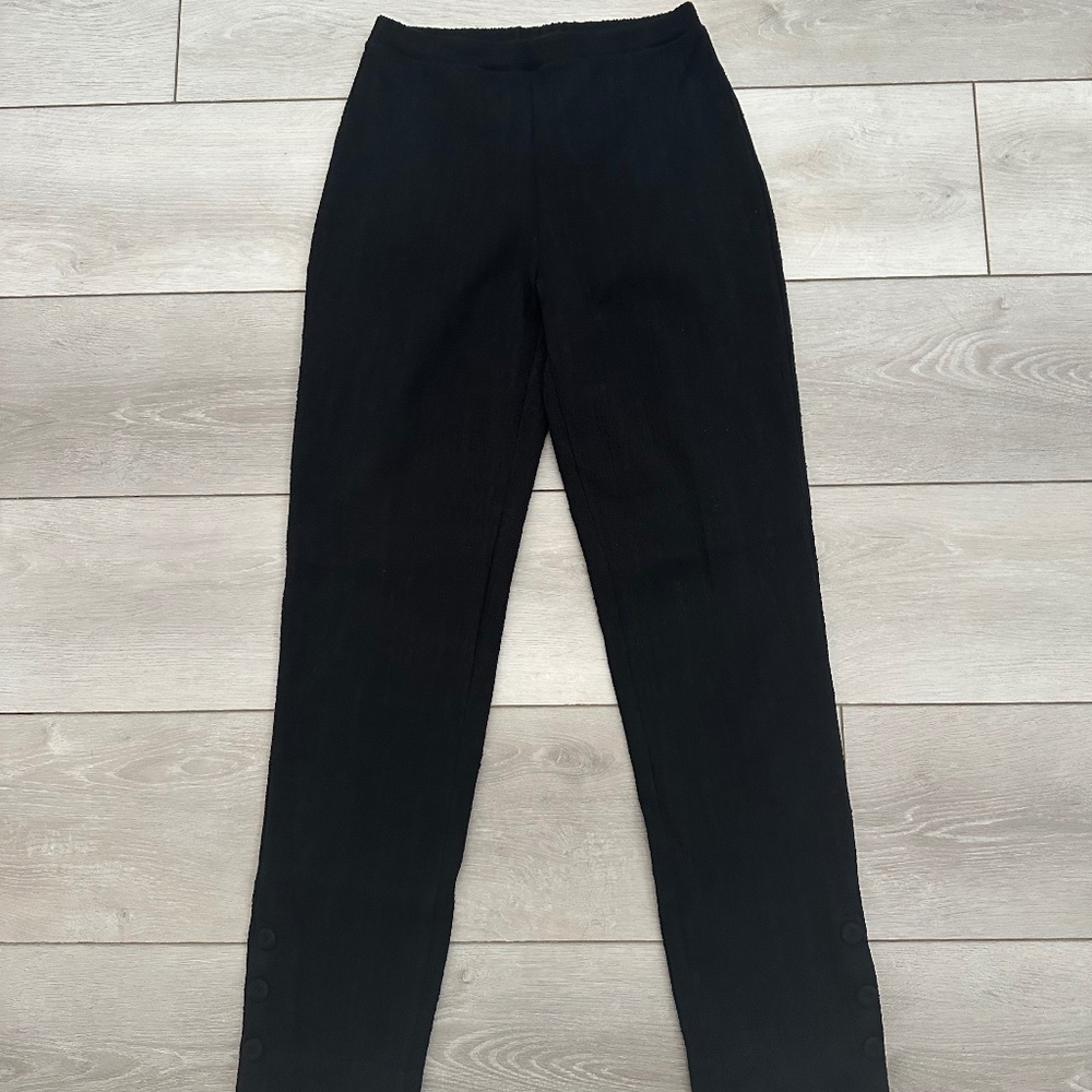 Ragno -Black Skinny Pants with Tapered Fit and Smooth Waistband